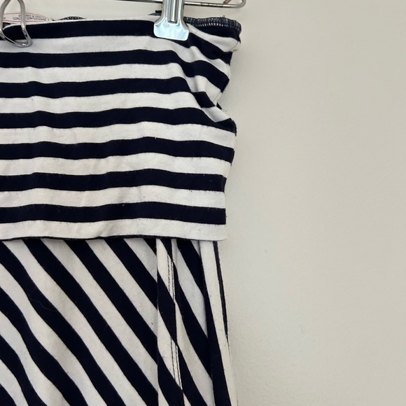 Black and White Striped Maxi Dress - Picture 2 of 6